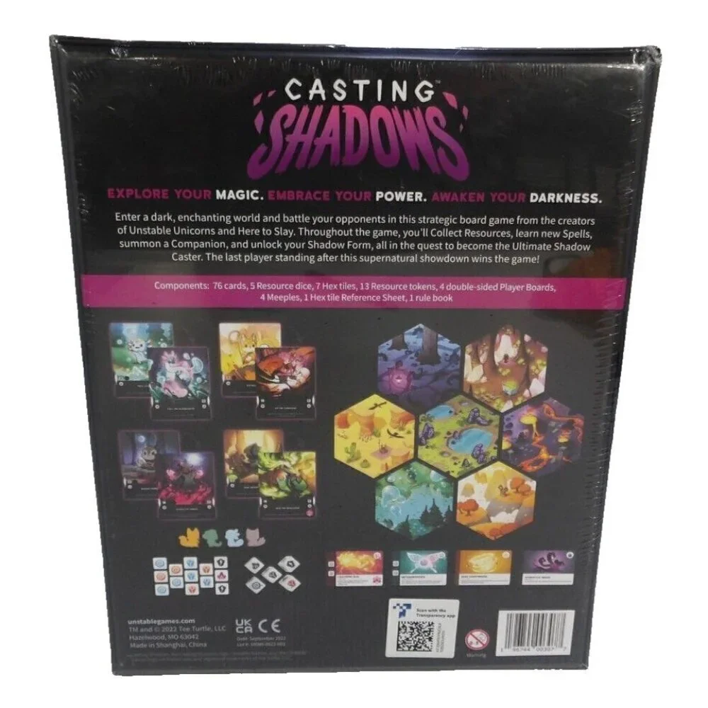 CASTING SHADOWS multi player fantasy card game UNSTABLE GAMES 2022, NEW